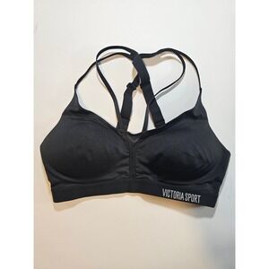 Victoria Sport Sports Bra 32C Black Strappy Lightweight Active